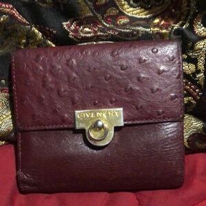 Givenchy Burgundy Leather Wallet